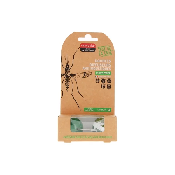 Manouka Doubles Diffuseurs Anti-Moustiques - Couleur : Vert