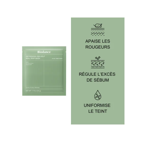 Masque Rafraîchissant aux Algues Marines