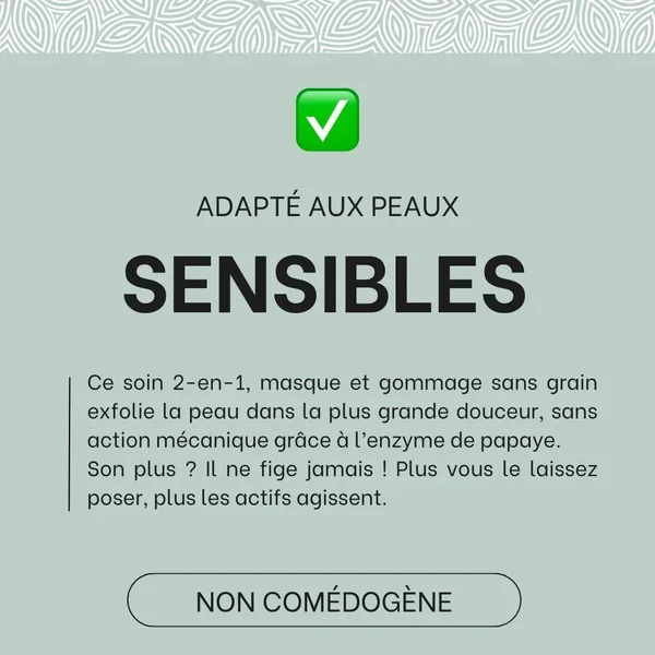 Masque éclat gommage enzymatique