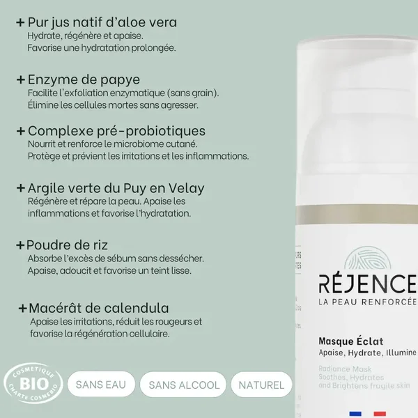 Masque éclat gommage enzymatique