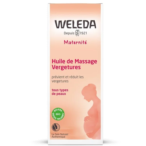 MATERNITÉ - Huile de Massage Vergetures - Tous Types de Peaux, 100ml