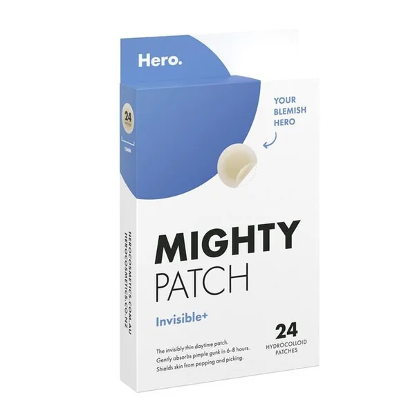MIGHTY PATCH - Invisible+ Patchs Jour Hydrocolloïdes Anti-Acné - Visage - Peaux à Imperfections, 24 Patchs