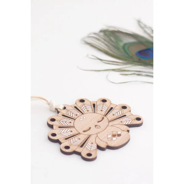 Mobile pour bebe paon en bois PLUME DE PAON