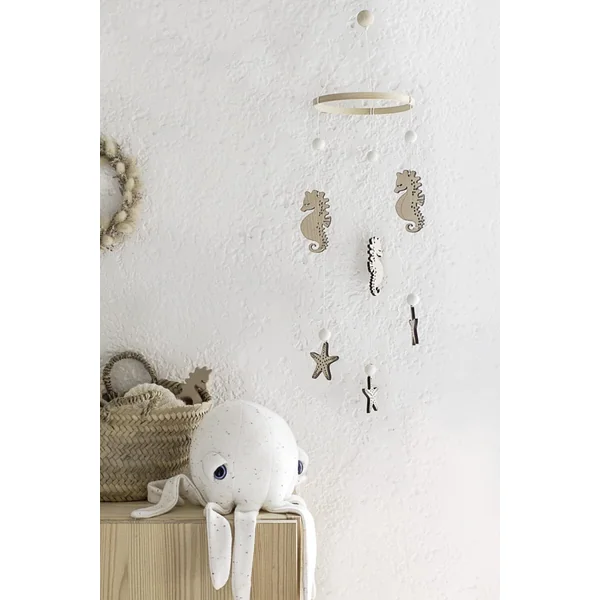 Mobile pour lit bebe hippocampes en bois GRCE MARINE