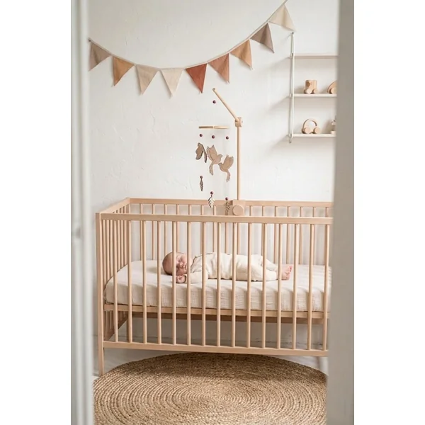Mobile pour lit bebe oiseaux en bois MIGRATION