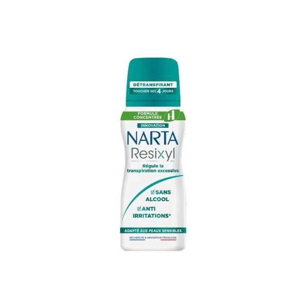 Narta Resixyl Détranspirant 4 Jours Peaux Sensibles Spray 100 ml