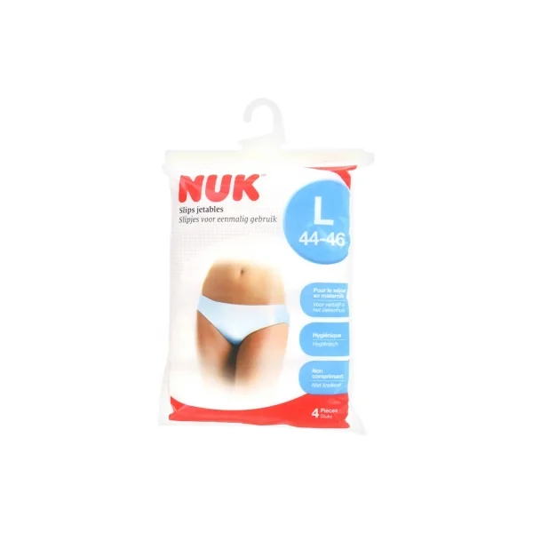 NUK Slips Jetables 4 Pièces - Taille : L (44-46)