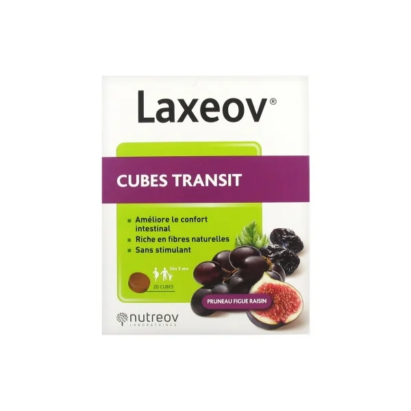 Nutreov Laxeov Cubes Transit 20 Cubes - Goût : Pruneau Figue Raisin