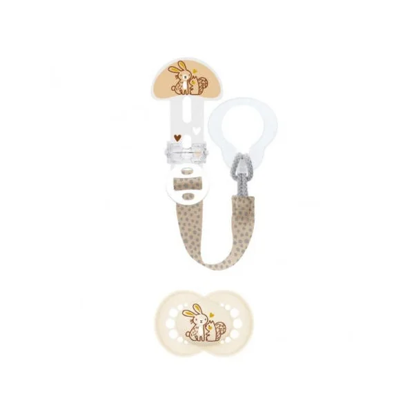 ORIGINAL - Kit Sucette Symetrique + Attache-Sucette - 6 Mois et Plus, 1 Unité