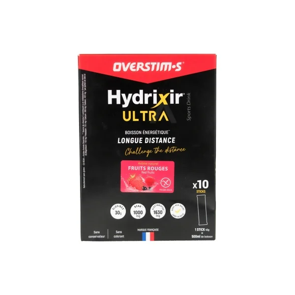 Overstims Hydrixir Ultra 10 Sticks - Goût : Fruits Rouges