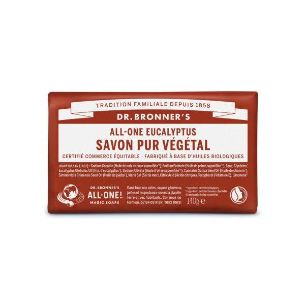 Pain de savon eucalyptus Dr Bronner's 140gr
