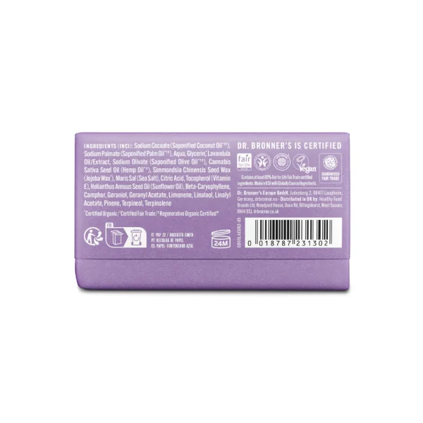 Pain de savon lavande 140g