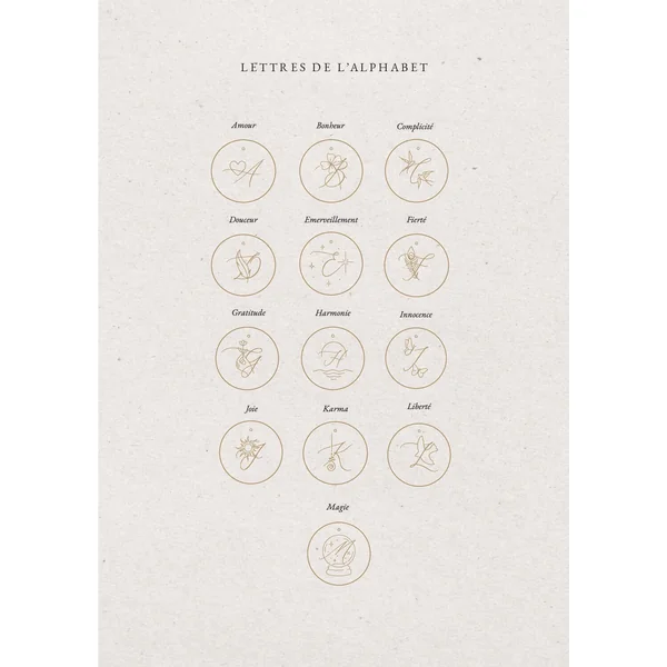 Pendentif personnalisé médaille moon or lettre initiale EMOTIONS DOUCES