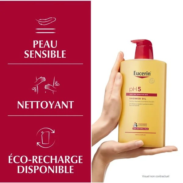 PH5 - Huile de Douche - Corps - Peaux Sèches et Sensibles, 1L