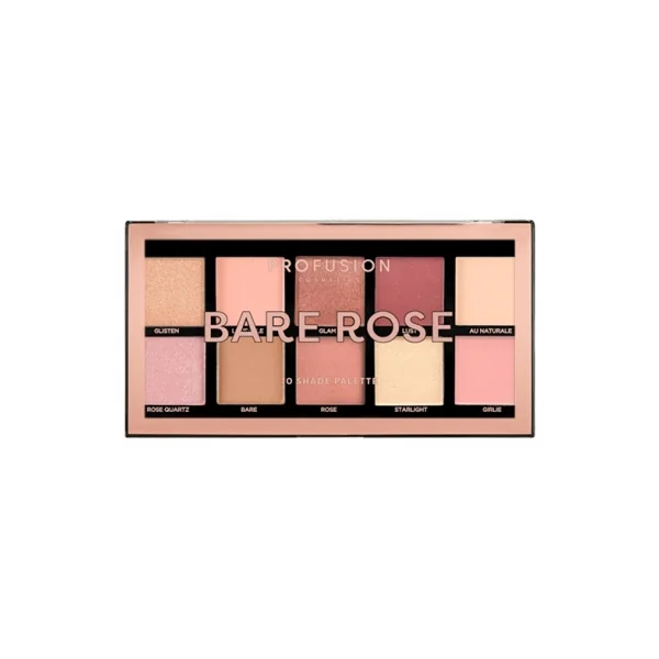 Profusion Cosmetics Palette Yeux Bare Rose 10 Teintes