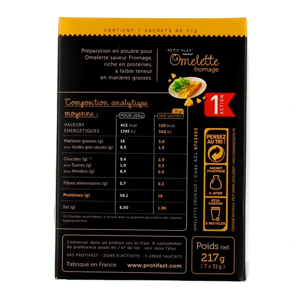 Protifast Omelette Fromage