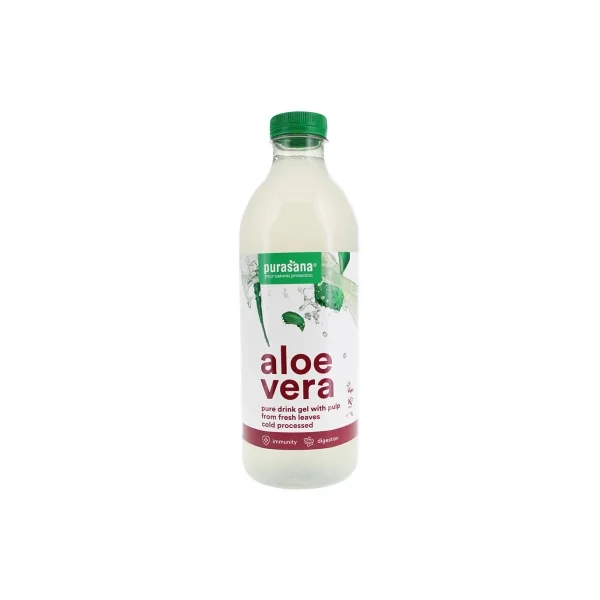 Purasana Aloé Vera Gel à Boire avec Pulpe Bio 1 L