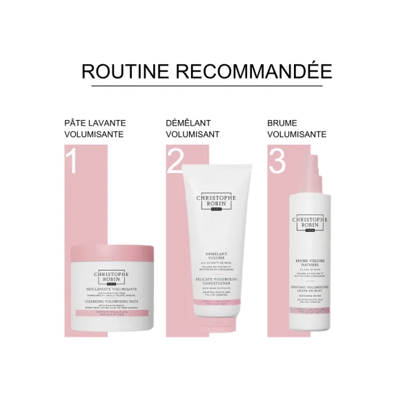 Pâte lavante volumisante aux extraits de rose 75 ml
