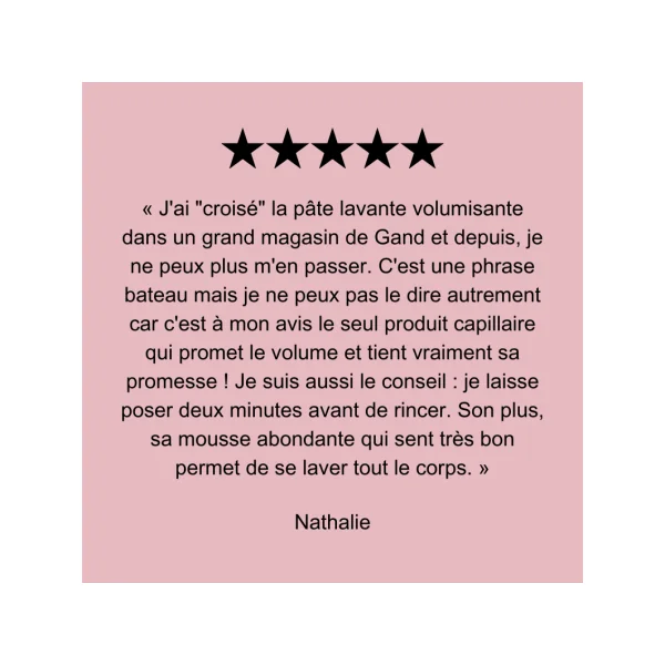 Pâte lavante volumisante aux extraits de rose 75 ml