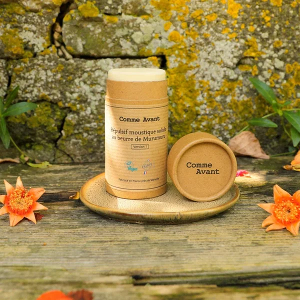 Répulsif anti-moustique solide au beurre de Murumuru