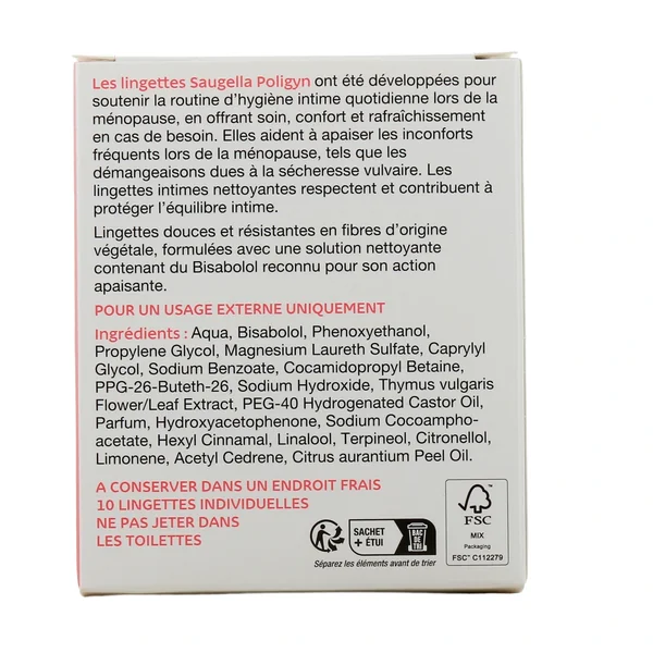 Saugella Poligyn Lingettes Hygiène Intime