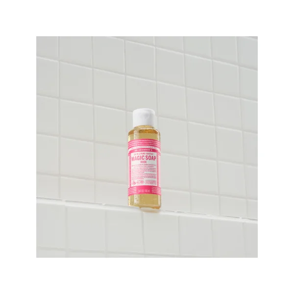 Savon liquide rose Dr Bronner's 100ml