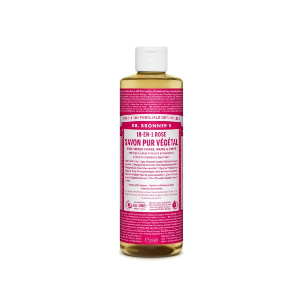 Savon liquide rose Dr Bronner's 475ml