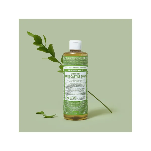 Savon liquide thé vert Dr Bronner's 475ml