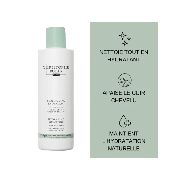 Shampoing hydratant à l'aloe vera 250 ml