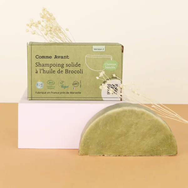 Shampooing solide à l'huile de Brocoli (Cheveux abîmes/bouclés)