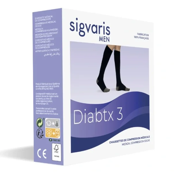 Sigvaris Diabtx3 Chaussettes Classe 3