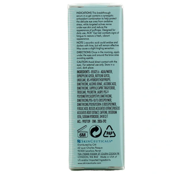 SkinCeuticals AOX+ Eye Gel Antioxydant