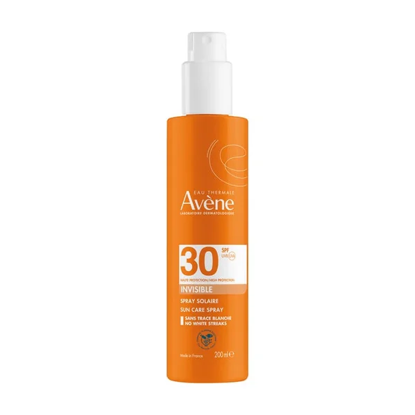 SOLAIRE - Spray Haute Protection Invisible SPF30 - Visage et Corps - Peaux Sensibles, 200ml