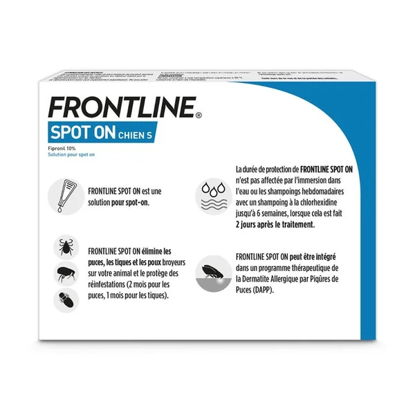 SPOT-ON - Solution pour Spot-On Chiens - De 2 à 10kg, 6 Pipettes de 0.67ml