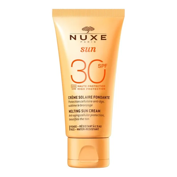 SUN - Crème Solaire Fondante SPF30 - Visage - Tous Types de Peaux, 50ml