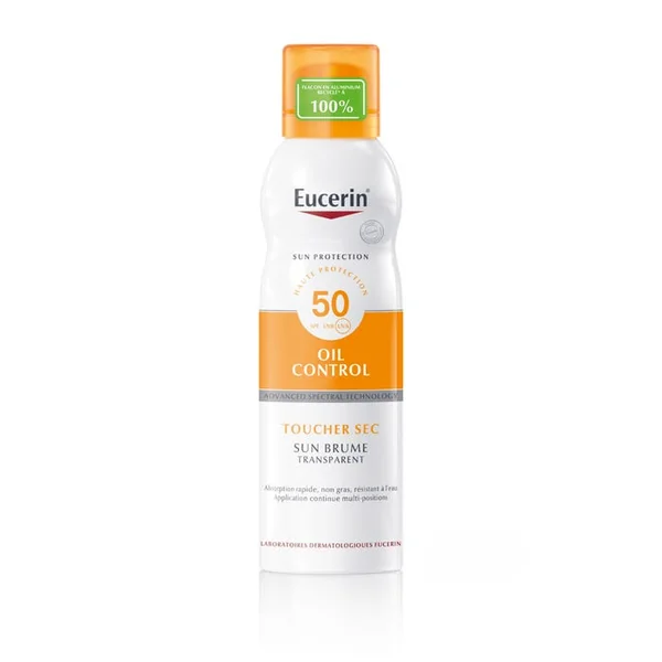 SUN PROTECTION - Oil Control Brume Solaire Transparente SPF50 - Corps - Peaux Sensibles, 200ml