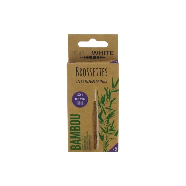 Superwhite 8 Brossettes Interdentaires - Taille : Iso 1 0,8 mm