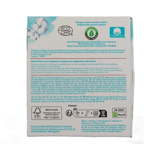 Tampax Compak Cotton Tampons Périodiques