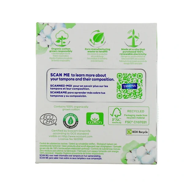 Tampax Compak Cotton Tampons Périodiques