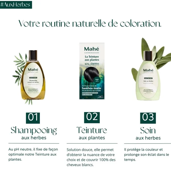 Teinture aux plantes Martine Mahé n°4 Châtain