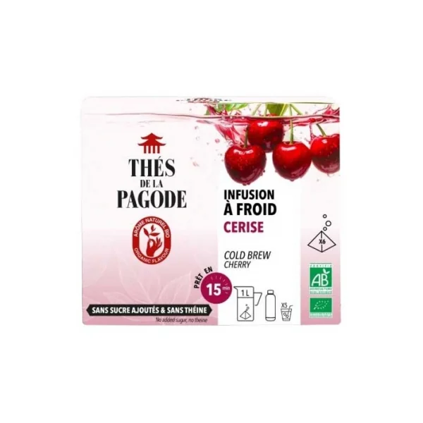 Thés de la Pagode Infusion Glacée Cerise Bio 6 Sachets