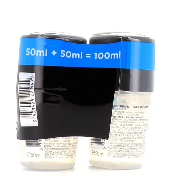 Vichy Homme Déodorant bille 48h anti-traces