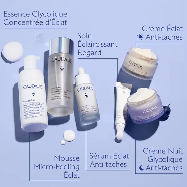 VINOPERFECT - Mousse Micro-Peeling Éclat - Visage - Tous Types de Peaux, 100ml