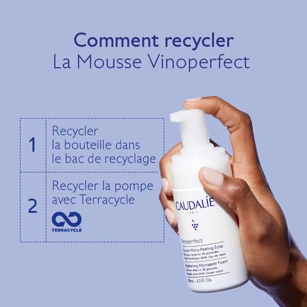 VINOPERFECT - Mousse Micro-Peeling Éclat - Visage - Tous Types de Peaux, 100ml