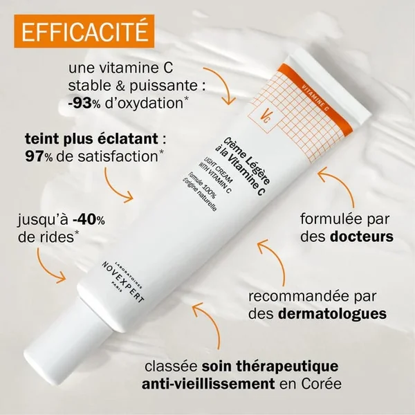 VITAMINE C - Crème Légère - Visage - Tous Types de Peaux, 40ml