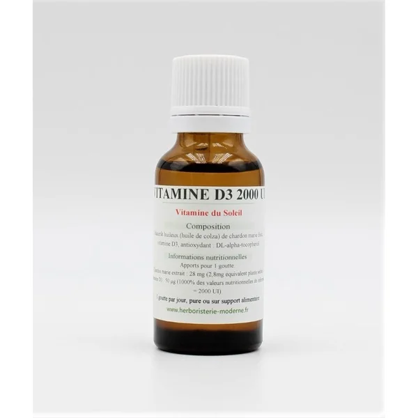 Vitamine D3 Forte 2000 Ui - Vitamine du soleil