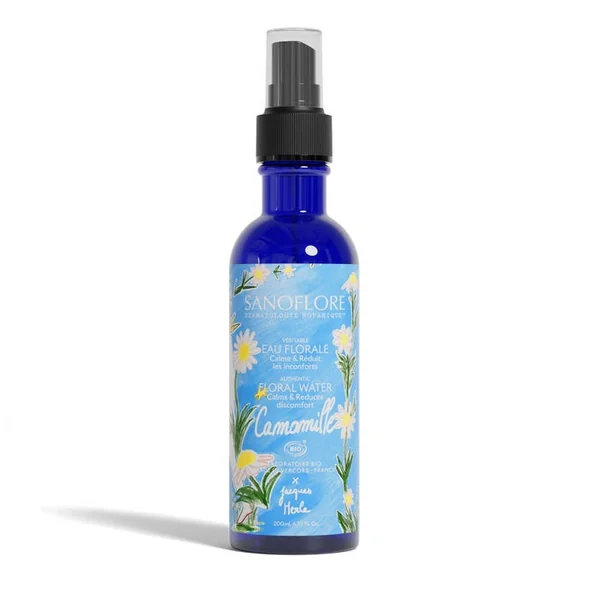 VÉRITABLE EAU FLORALE - Camomille Bio - Calme & Réduit les inconforts, Peaux Sensibles, 200ml